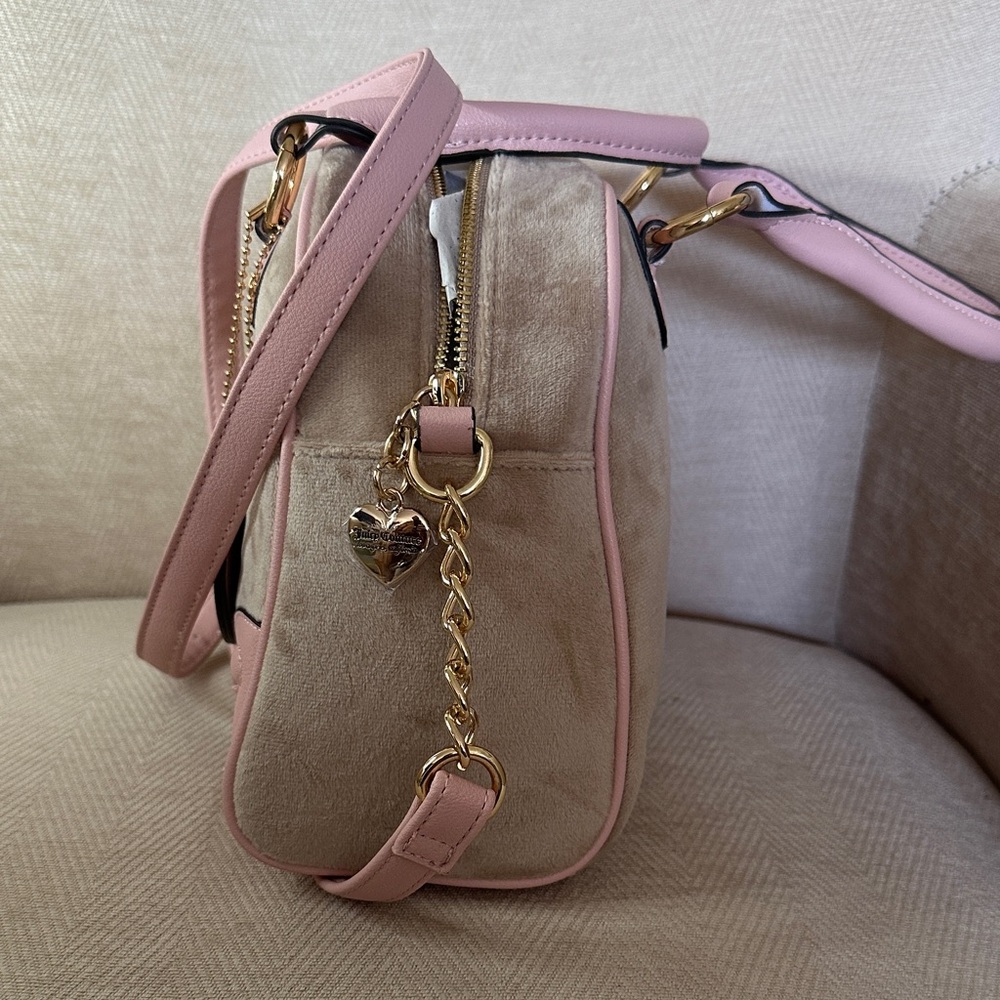 Juicy Couture Pink and Tan Satchel with Embroidery - Picture 7 of 12